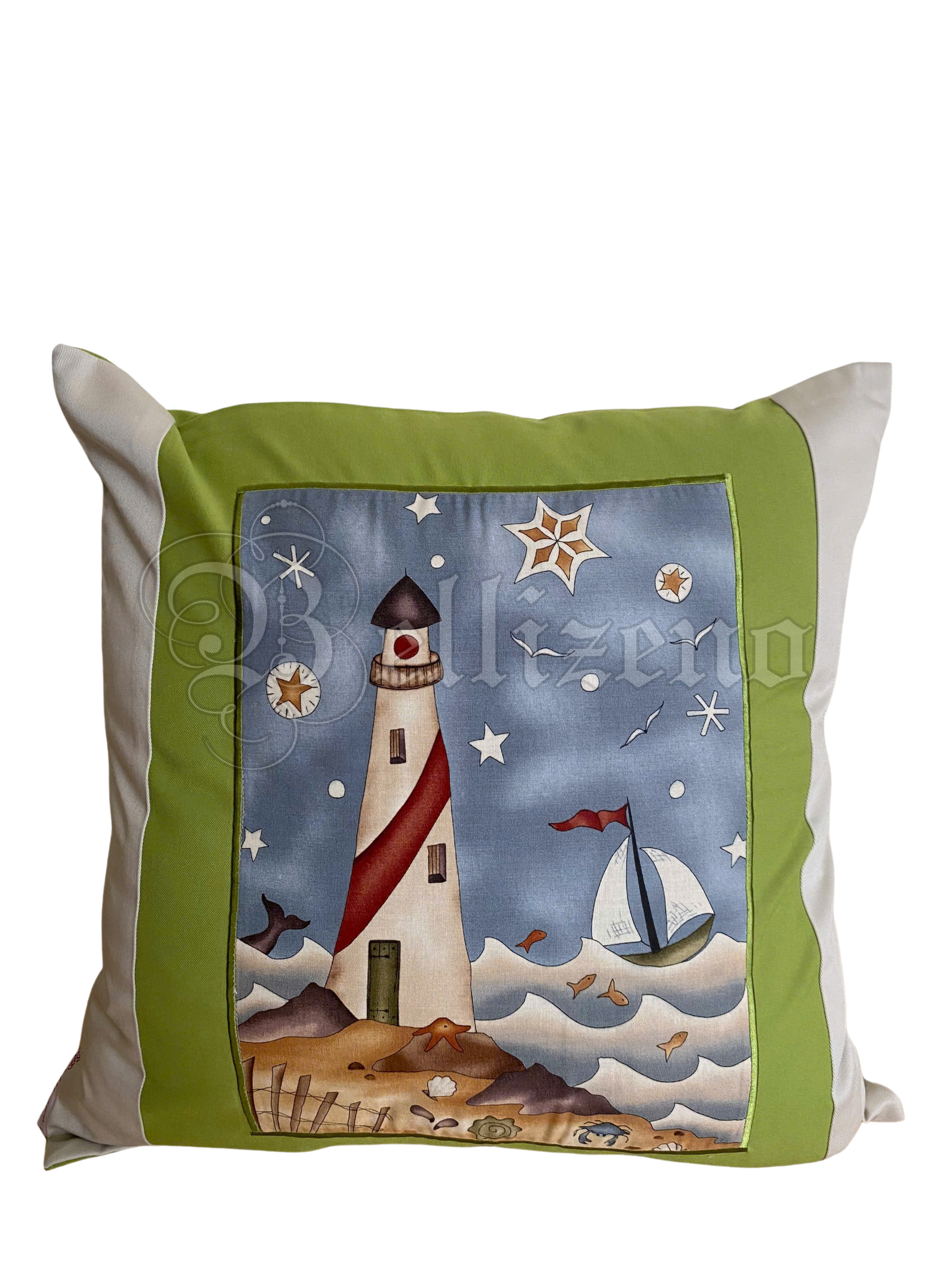 Gối sofa phối mầu - Xanh cốm/ Kem